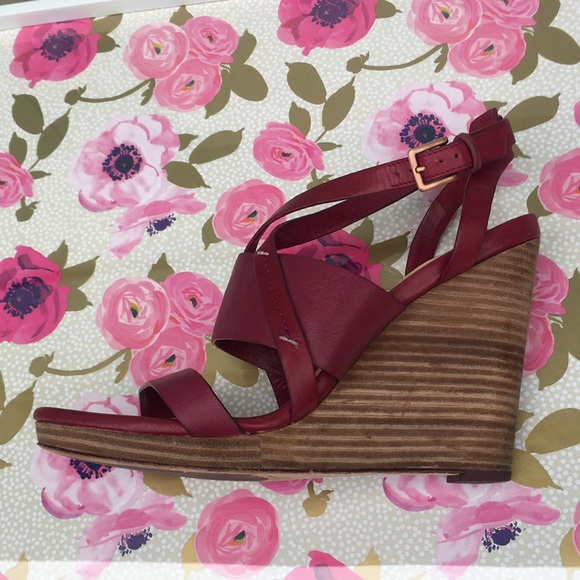 Cole Haan Wedge Raspberry fuchsia red US 8 - Picture 10 of 13